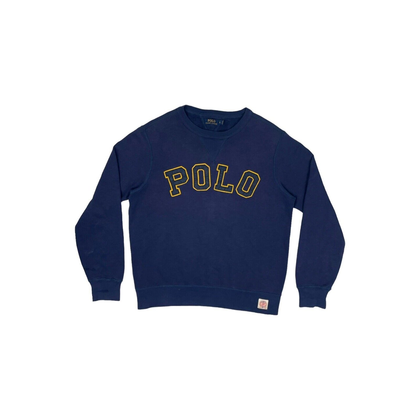 Polo Ralph Lauren Crew Neck Logo Jumper Navy Blue Mens Large