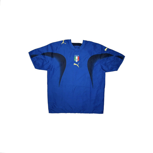 06-07 Italy Puma Football Shirt Mens XL Blue Designed By Neil Barrett