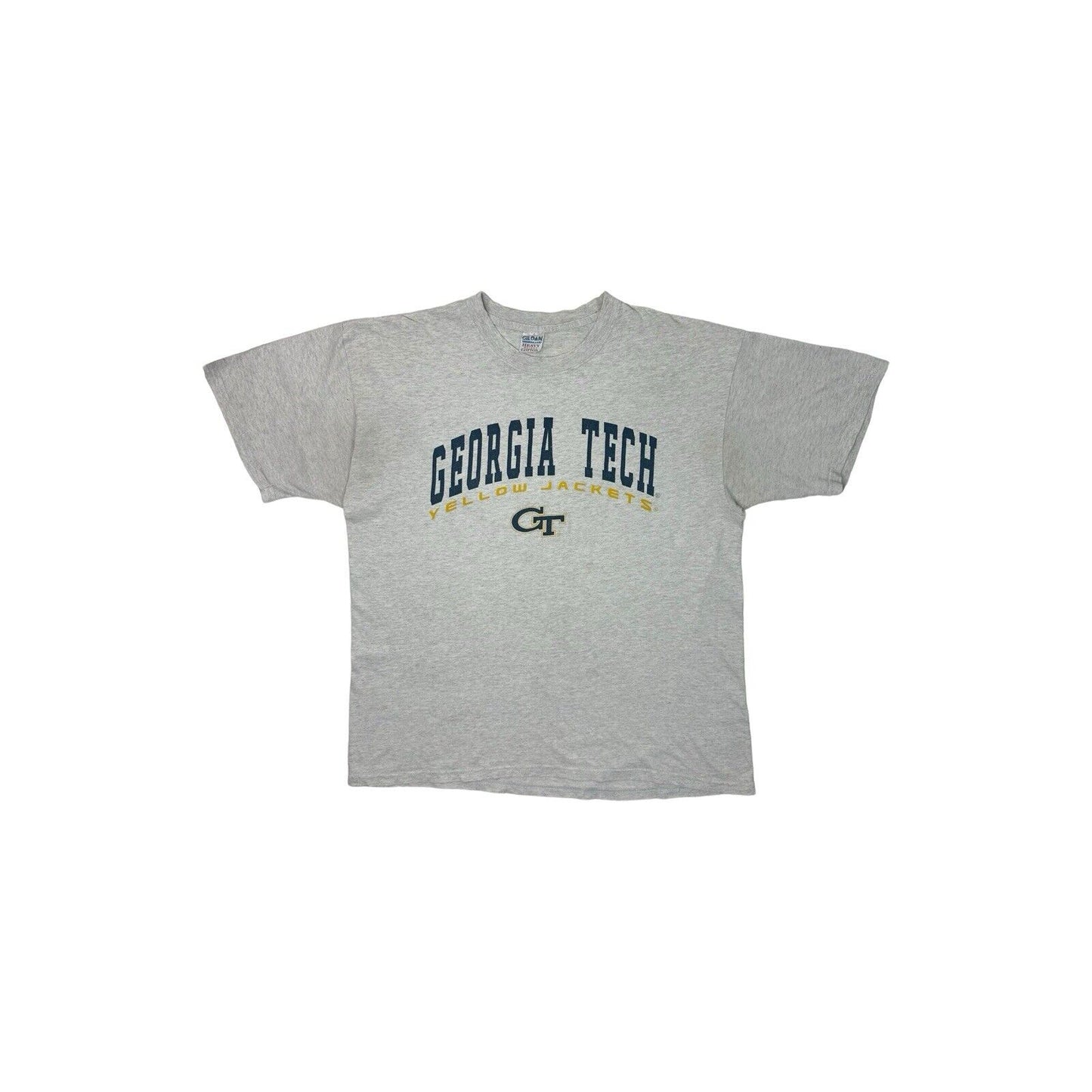 Vintage Georgia Tech Yellow Jackets T-Shirt American Baseball Grey Mens XL