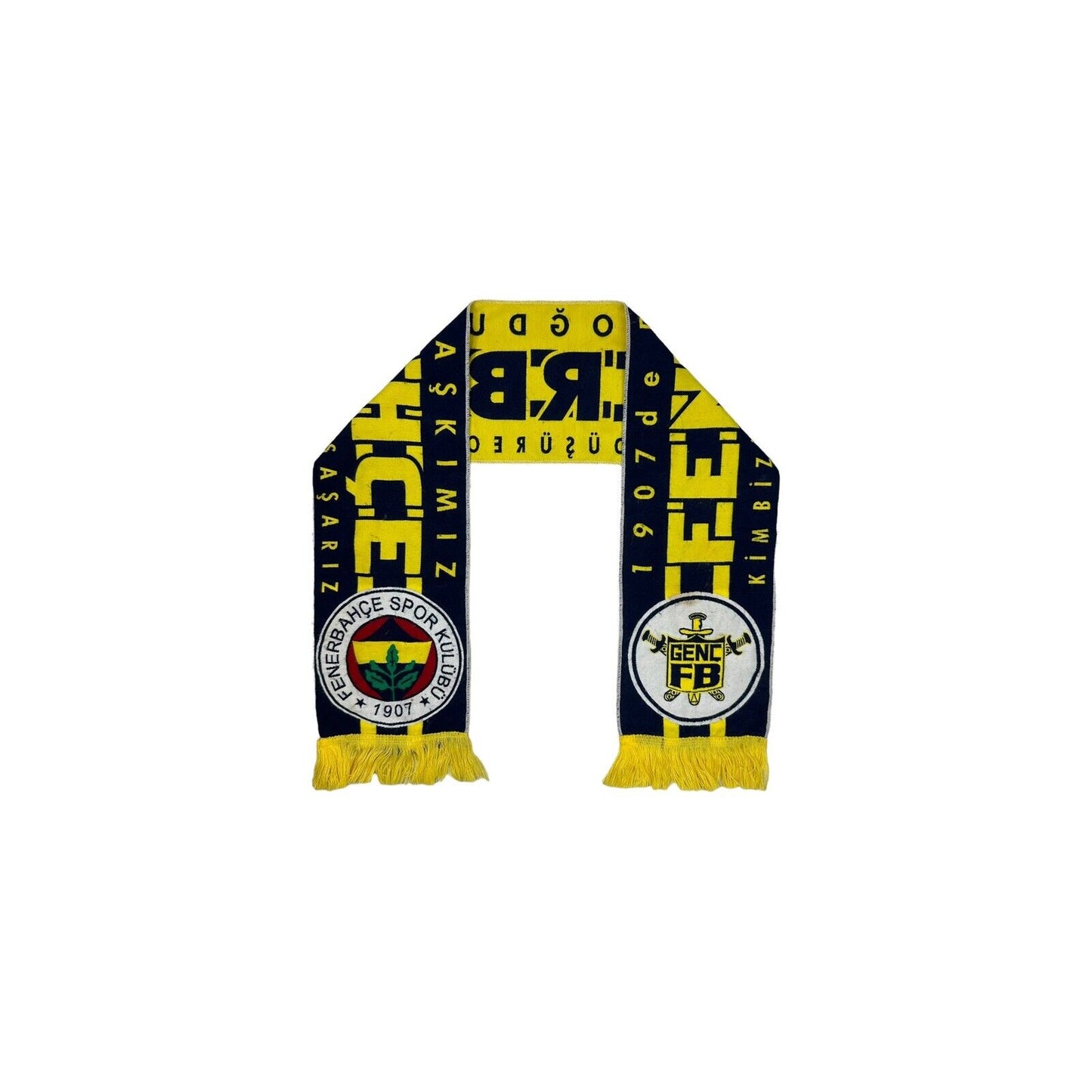 Vintage Fenerbahce SK Scarf OSFA Football Memorabilia Super Lig