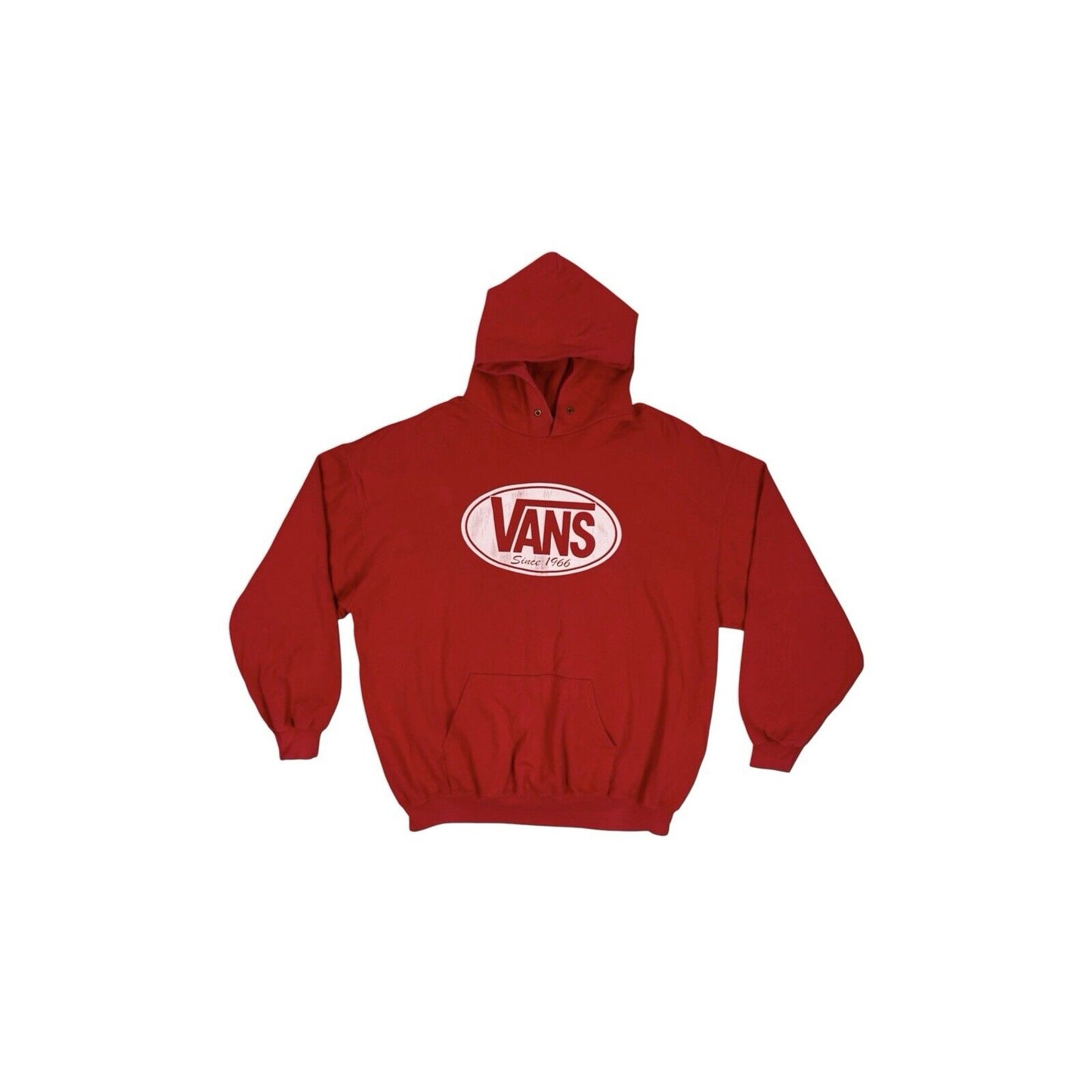 Vintage Vans Logo Hoodie Mens XL Red