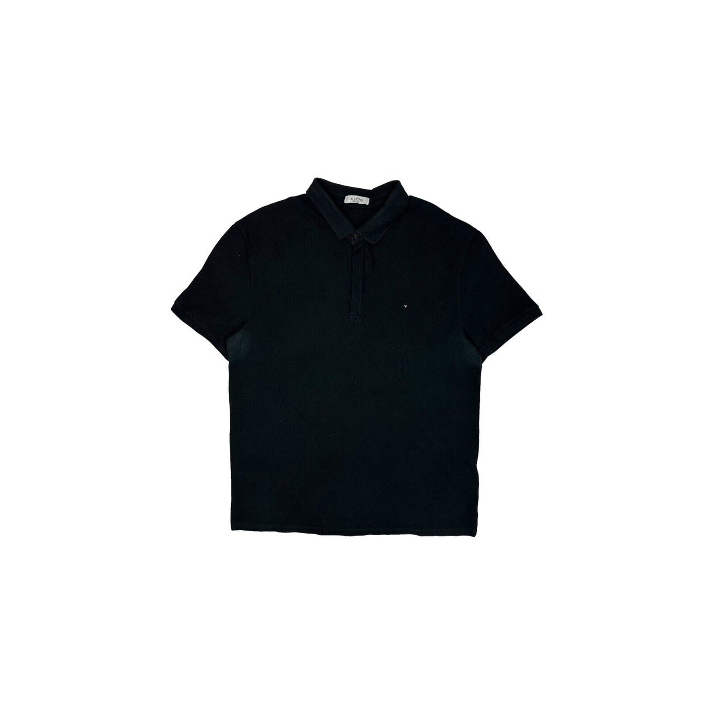 2019 Valentino Stud Polo Shirt Mens XXL Black Made In Italy