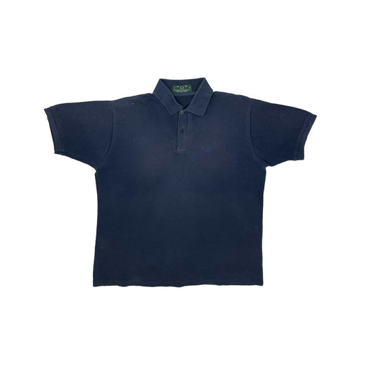 Vintage Fred Perry Polo Shirt Mens XL Navy Blue Made In England Embroidered Logo