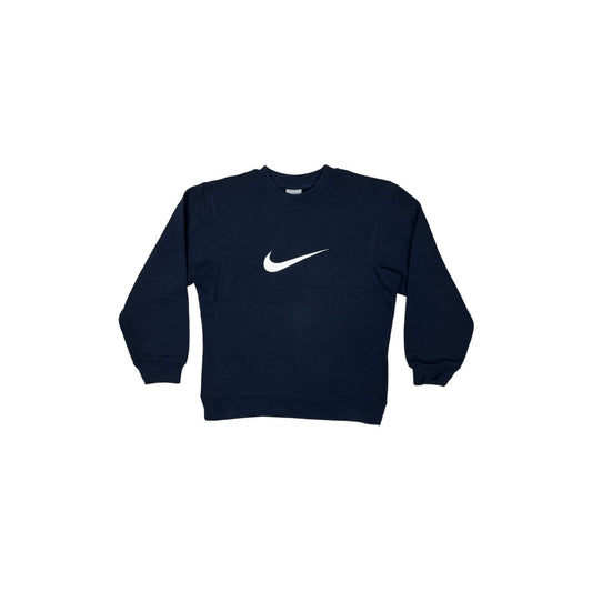 Vintage Nike Crew Neck Jumper Kids Age 8-10 Navy Embroidered Swoosh Logo