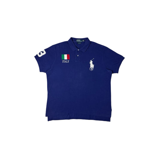 Vintage Polo Ralph Lauren Polo Shirt Big Pony #3 Italy Men’s XXL Blue