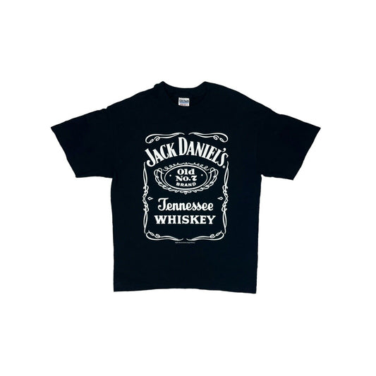 00’s Jack Daniel’s T-Shirt Mens Medium Black Whiskey