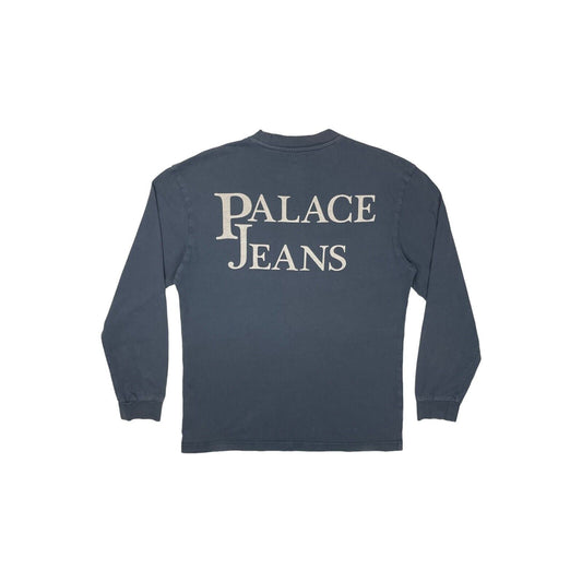 SS18 Palace PJ’s Pocket Longsleeve T-Shirt Navy Blue Mens Medium Embroidered