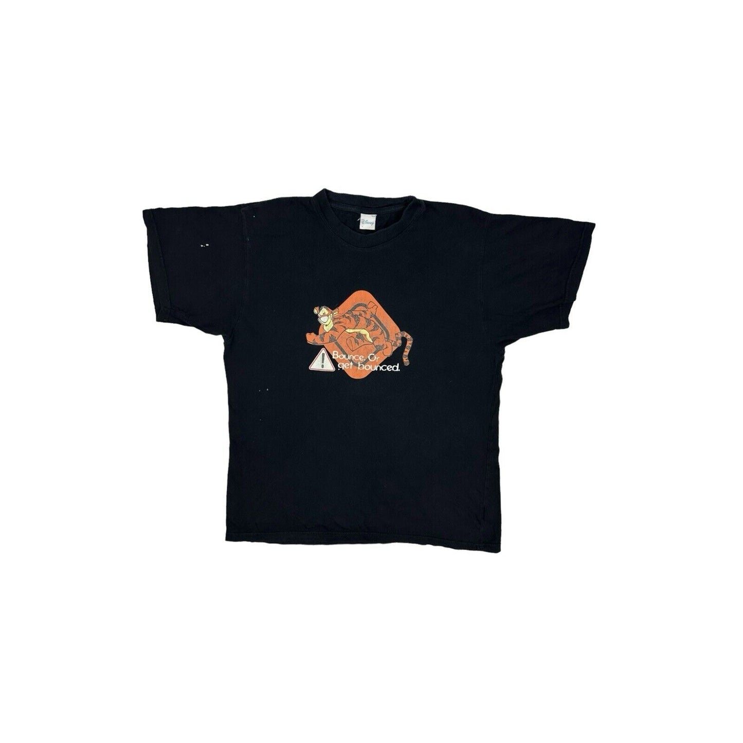 00’s Tigger Disney T-Shirt Black Men’s Medium Graphic Print By Totes