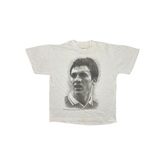 Vintage Robbie Fowler T-Shirt White Women’s XS Footballer Graphic Print