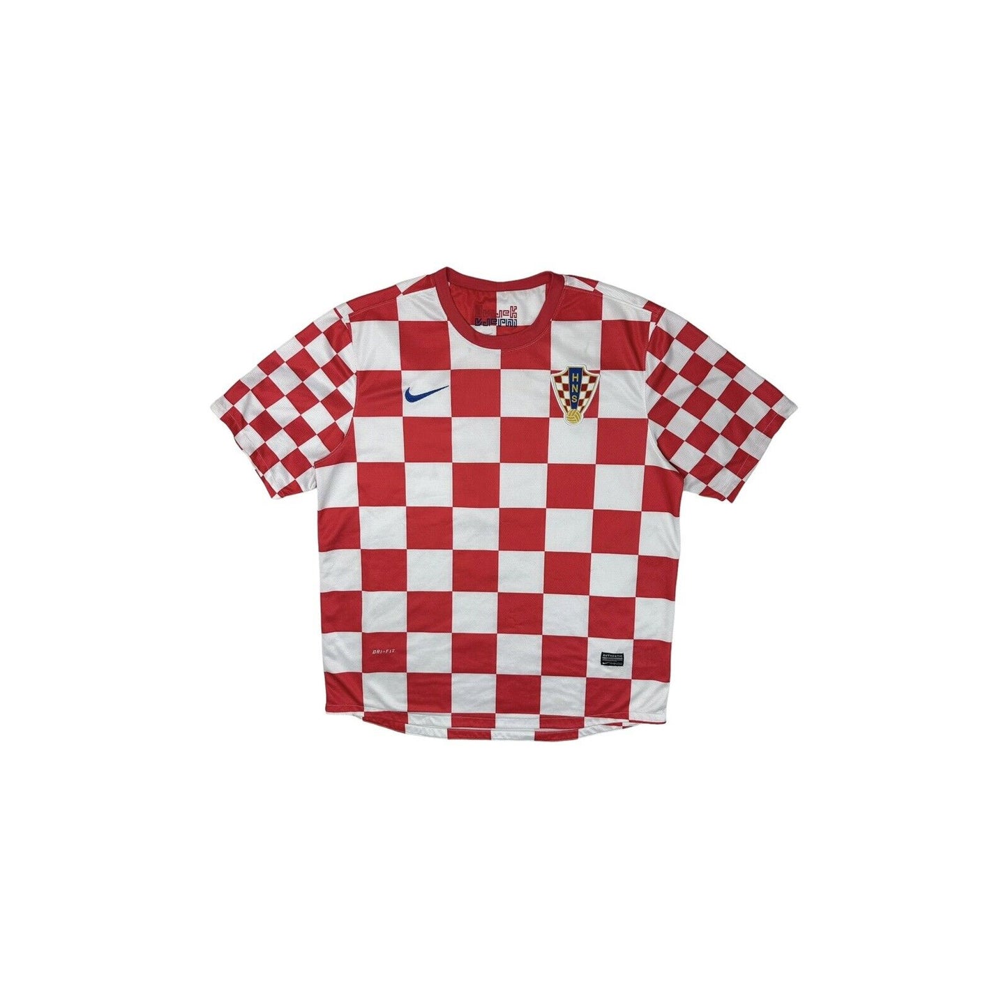 2012-2014 Croatia Nike Football Shirt Mens XL  White And Red Šuker 9