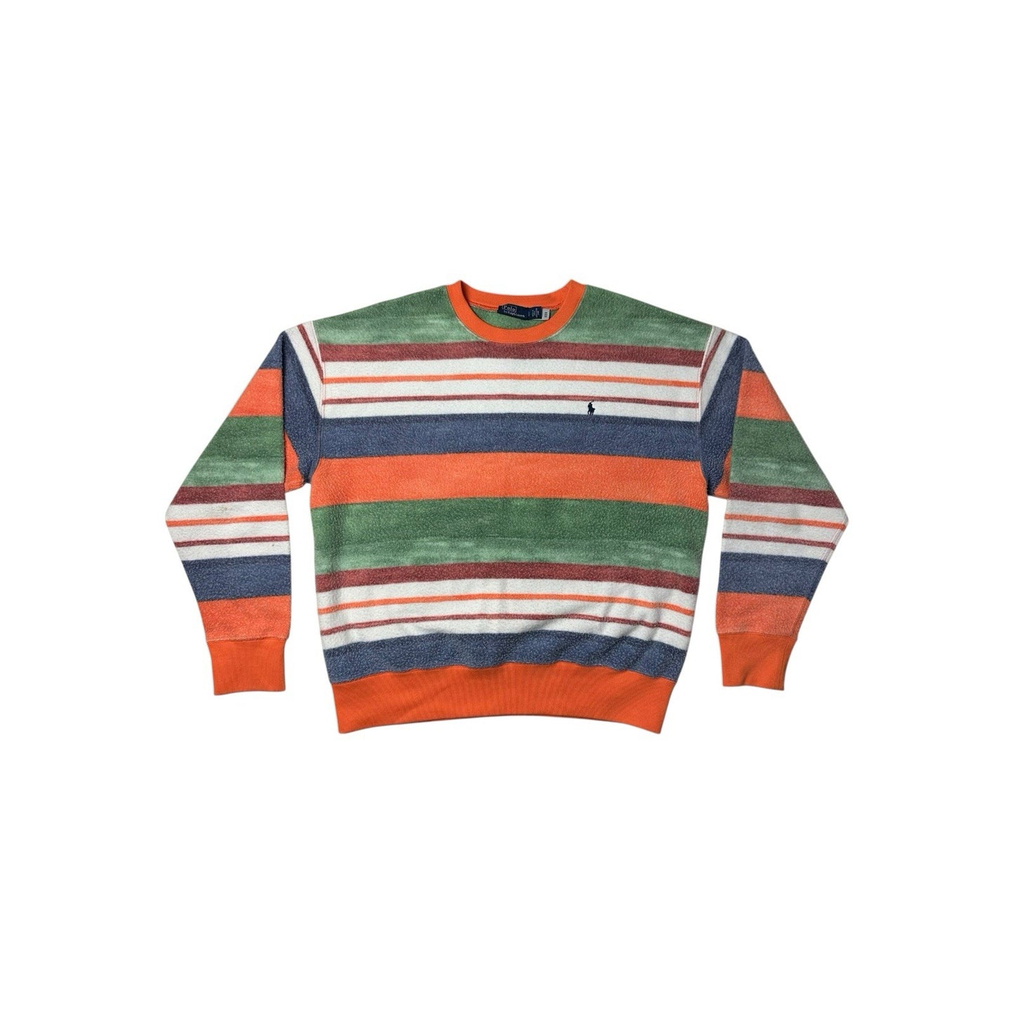 Polo Ralph Lauren Striped Fleece Sweatshirt Women’s Large Multicoloured
