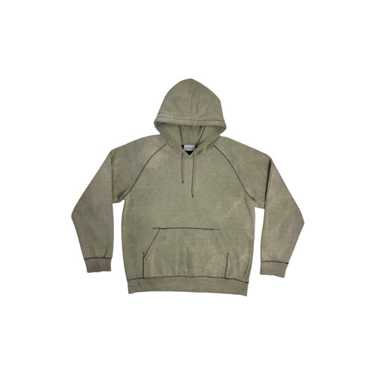 Carhartt WIP Chase Hooded Sweatshirt Men’s Large Faded Khaki Green Embroidered Logo