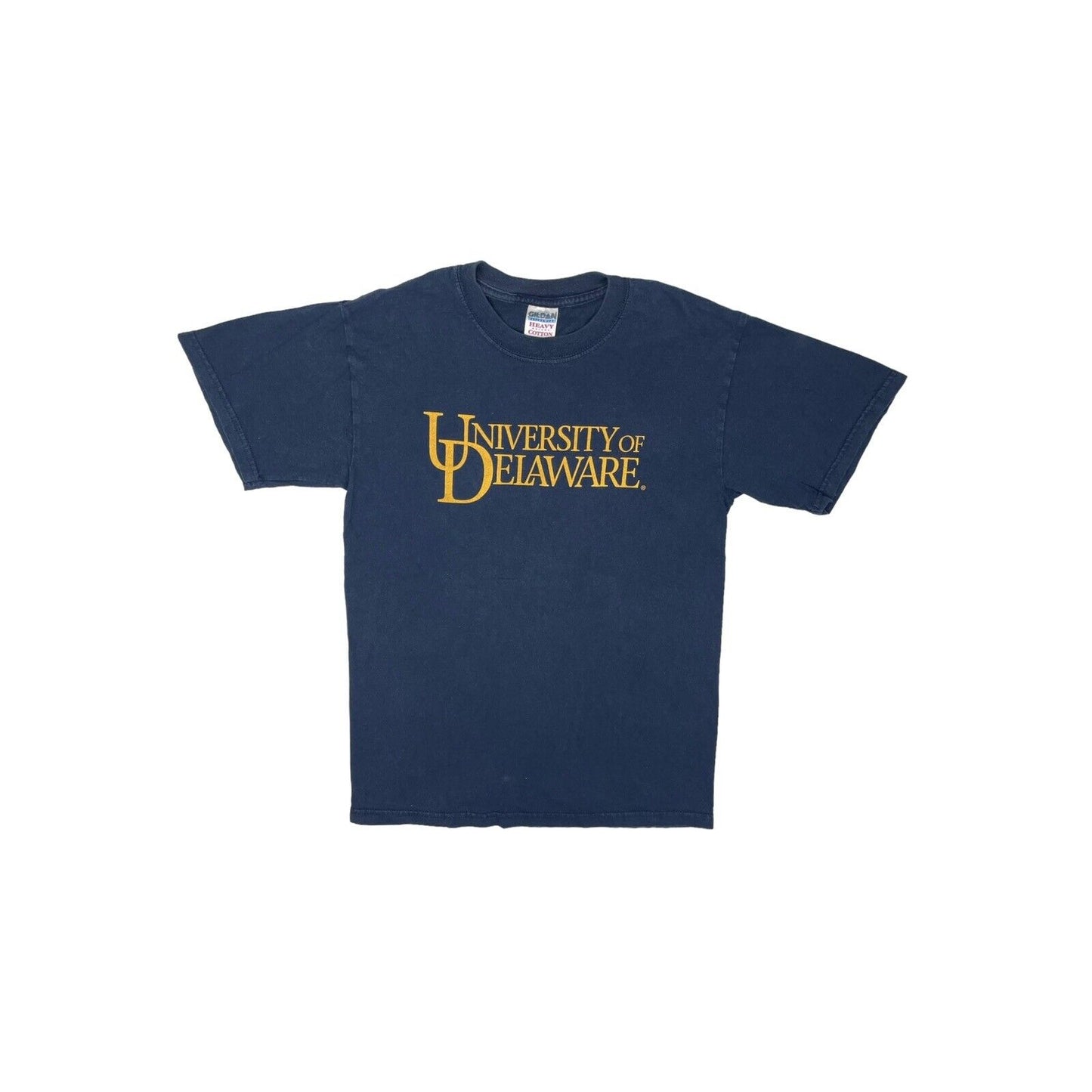 Vintage Delaware University T-Shirt Navy Blue Mens Small Graphic Print