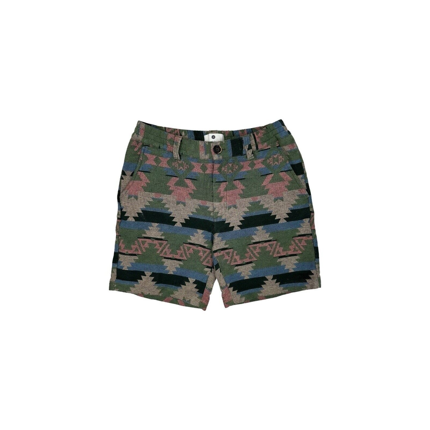 Anerkjendt Aklt John Shorts Green Aztec Style Mens Small Denmark Design