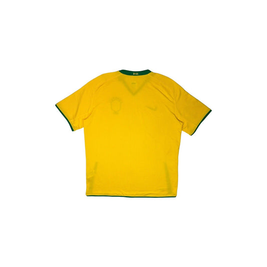 08-10 Brazil Football Shirt Nike Mens XXL Yellow And Green