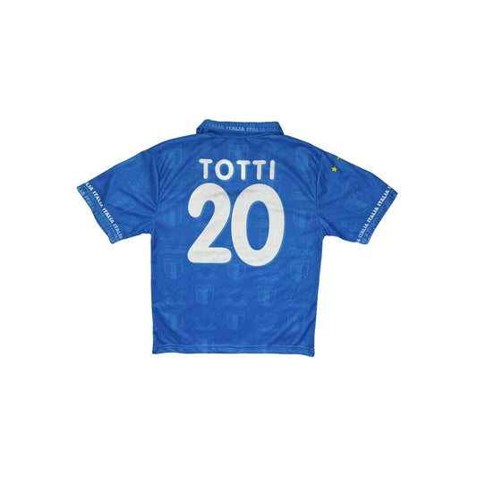 Vintage Italy Football Shirt 20 Totti Blue Mens Small 90’s Soccer Top