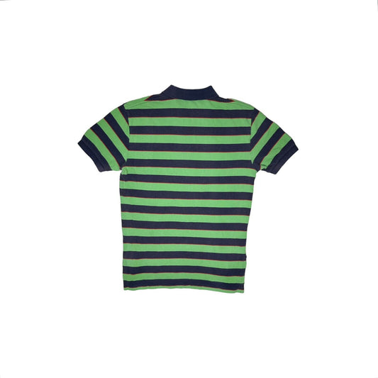 00’s Polo Ralph Lauren Polo Shirt Mens Small Green And Navy Stripe