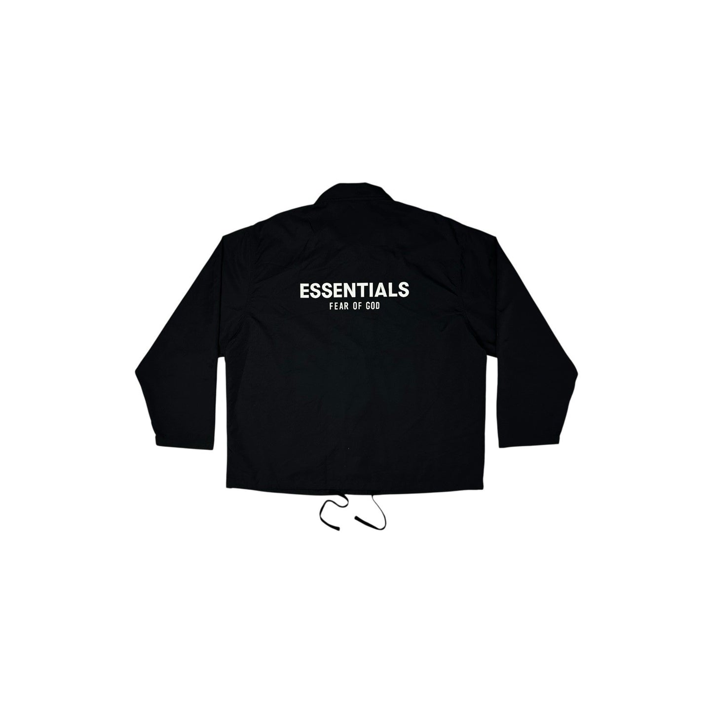 SS21 Essentials Fear Of God Coach Jacket Black Men’s Large Reflective