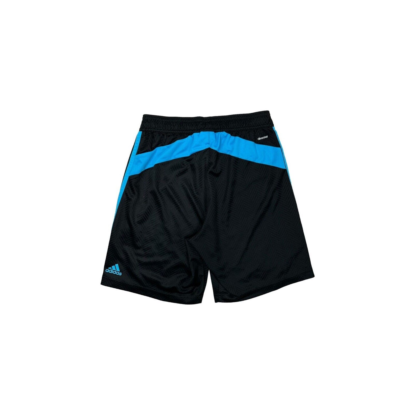 14-15 Marseille Football Shorts Adidas Mens Small Black Third Kit Soccer Shorts