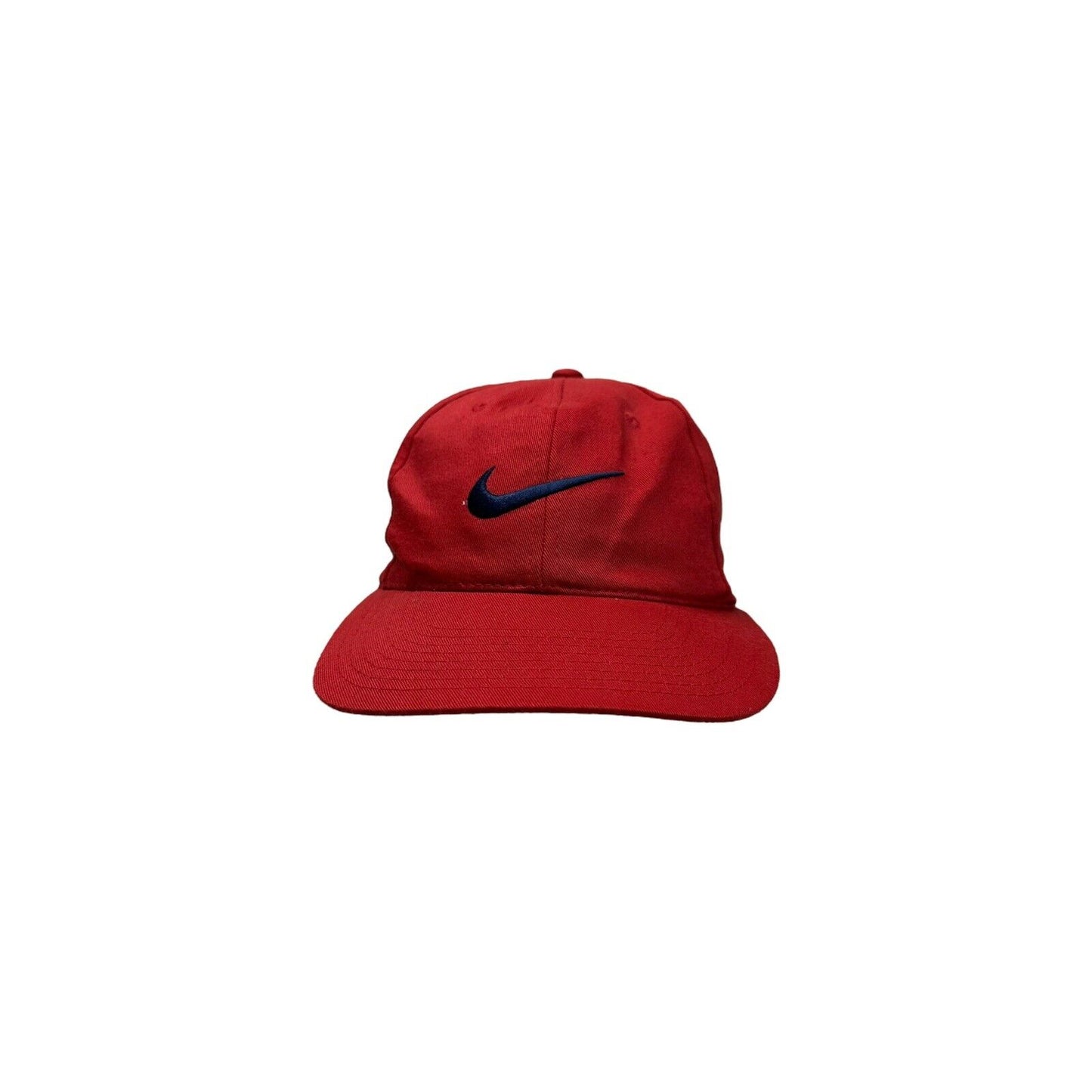 Vintage Nike Hat Embroidered Swoosh Red Snapback