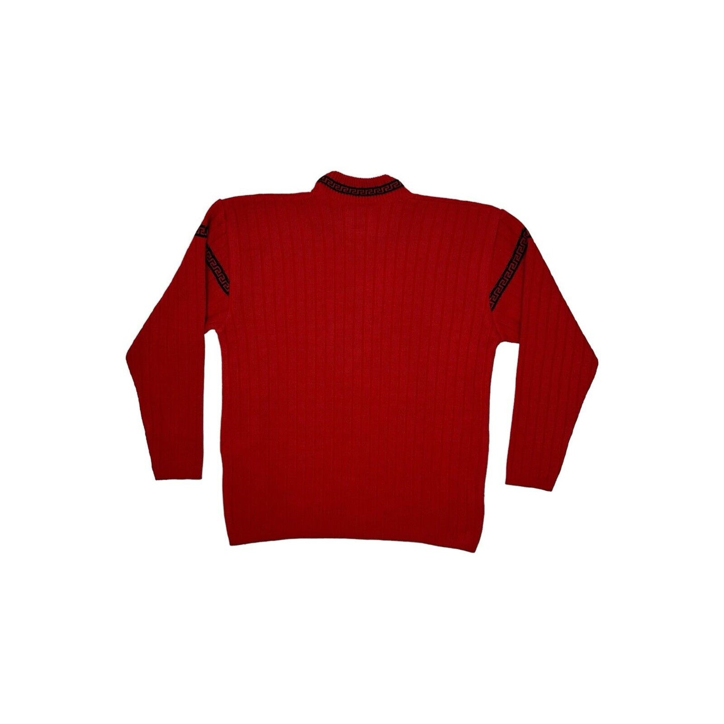 Vintage Versace Knit Medusa Jumper Mens Large Red