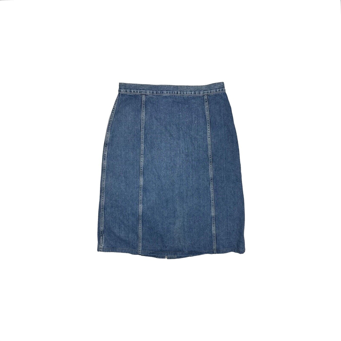 M.i.h Jeans Denim Skirt Blue Womens Large Stitch Detail