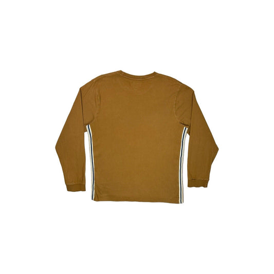 Stussy Logo Racer T-Shirt Long Sleeve Brown Mens Small Streetwear