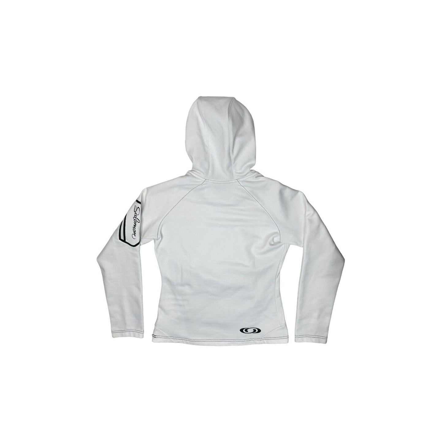 Salomon Acti Therm Hoodie Womens Medium White Pull Over Embroidered Details