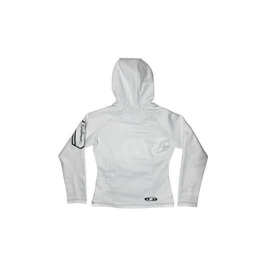 Salomon Acti Therm Hoodie Womens Medium White Pull Over Embroidered Details