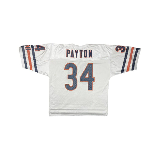 Vintage Chicago Bears Payton Jersey Made In USA NFL White Top Mens XXL