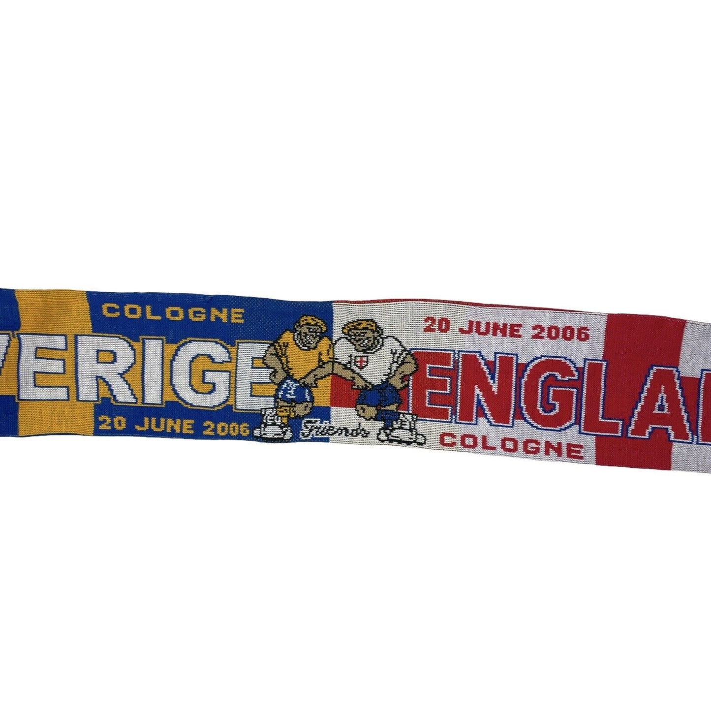 2006 World Cup Scarf Sweden vs England OSFA Football Memorabilia