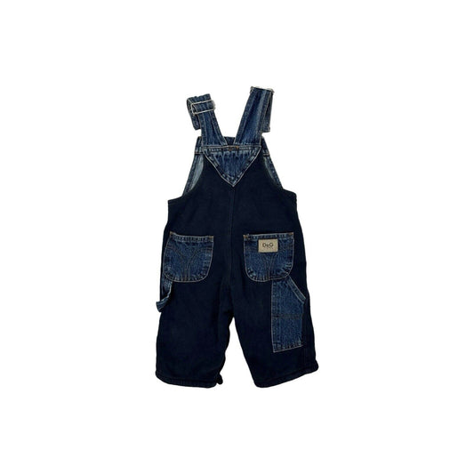 Vintage Dolce & Gabbana Junior Dungarees Blue Age 6-9 Months Made In Italy