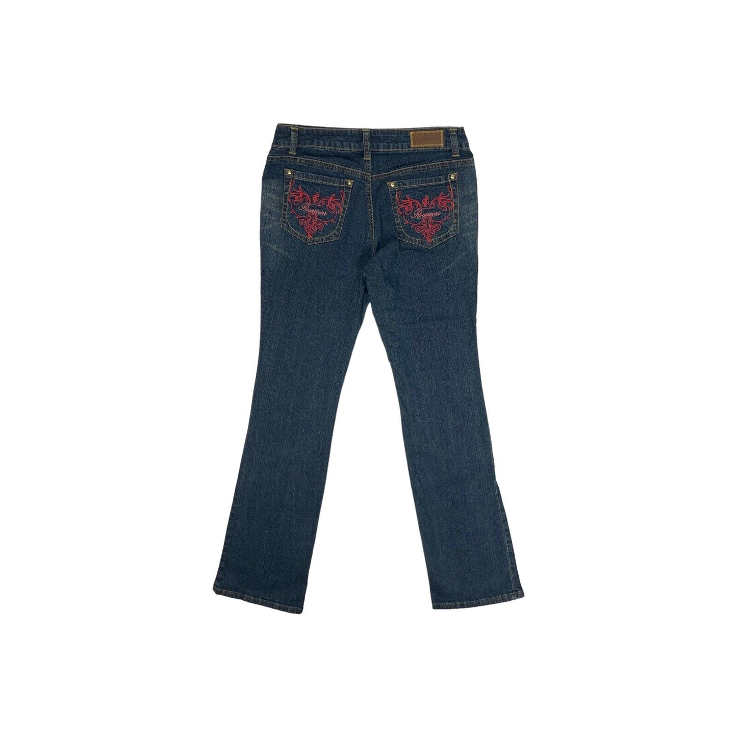 y2k Rocawear Jeans Embroidered Women’s Dark Denim 30w 33l