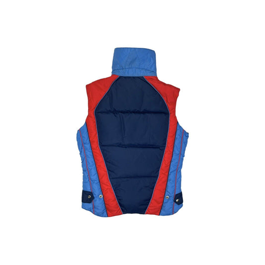 Vintage Colins Inc Canada Gilet Vest Jacket Womens Small Puffer Blue And Red