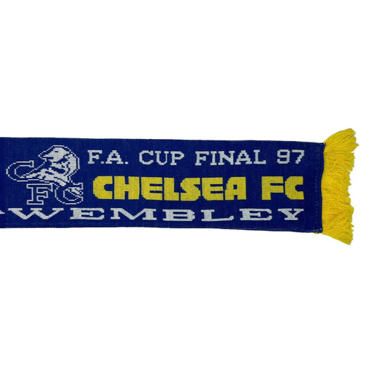 Vintage Chelsea FC 1997 FA Cup Final Scarf Multicoloured OSFA Wembley Pollard