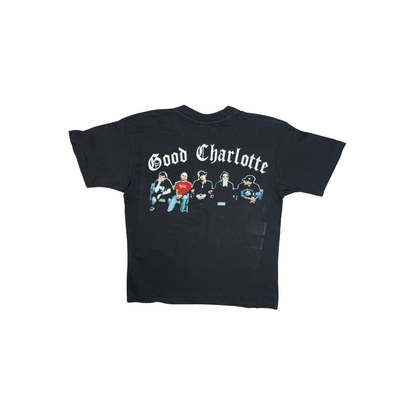 00’s Good Charlotte T-Shirt Black Mens Boxy Medium Deadstock