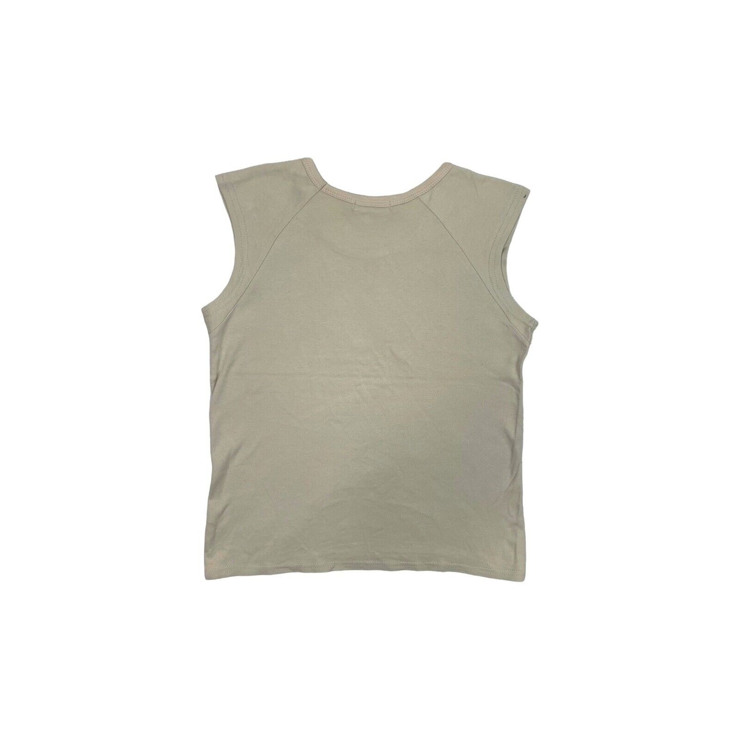 y2k Burberry Women’s Sleeveless Top Beige Medium