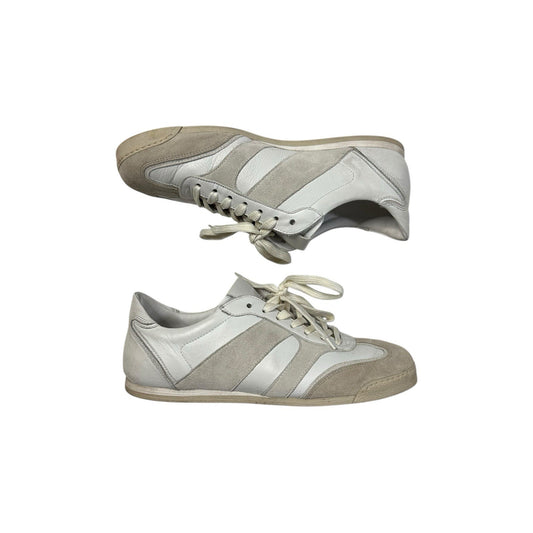 Collegium Pillar Pista Panna Suede EU44 White Leather Made In Italy
