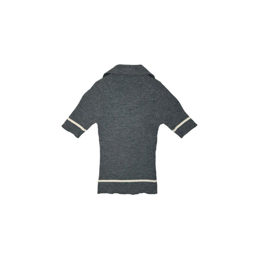 SS17 Wood Wood Robin Top Grey Womens Small Wool Stretch Material