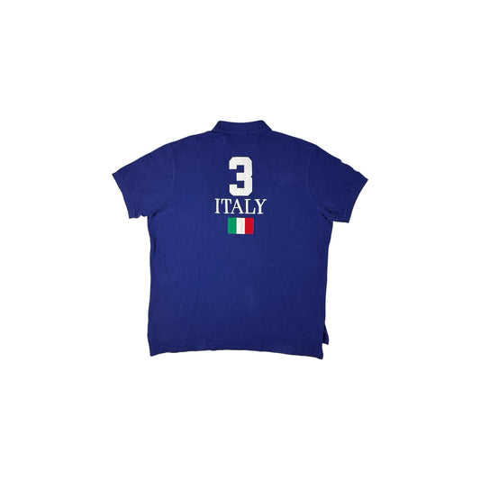 Vintage Polo Ralph Lauren Polo Shirt Big Pony #3 Italy Men’s XXL Blue