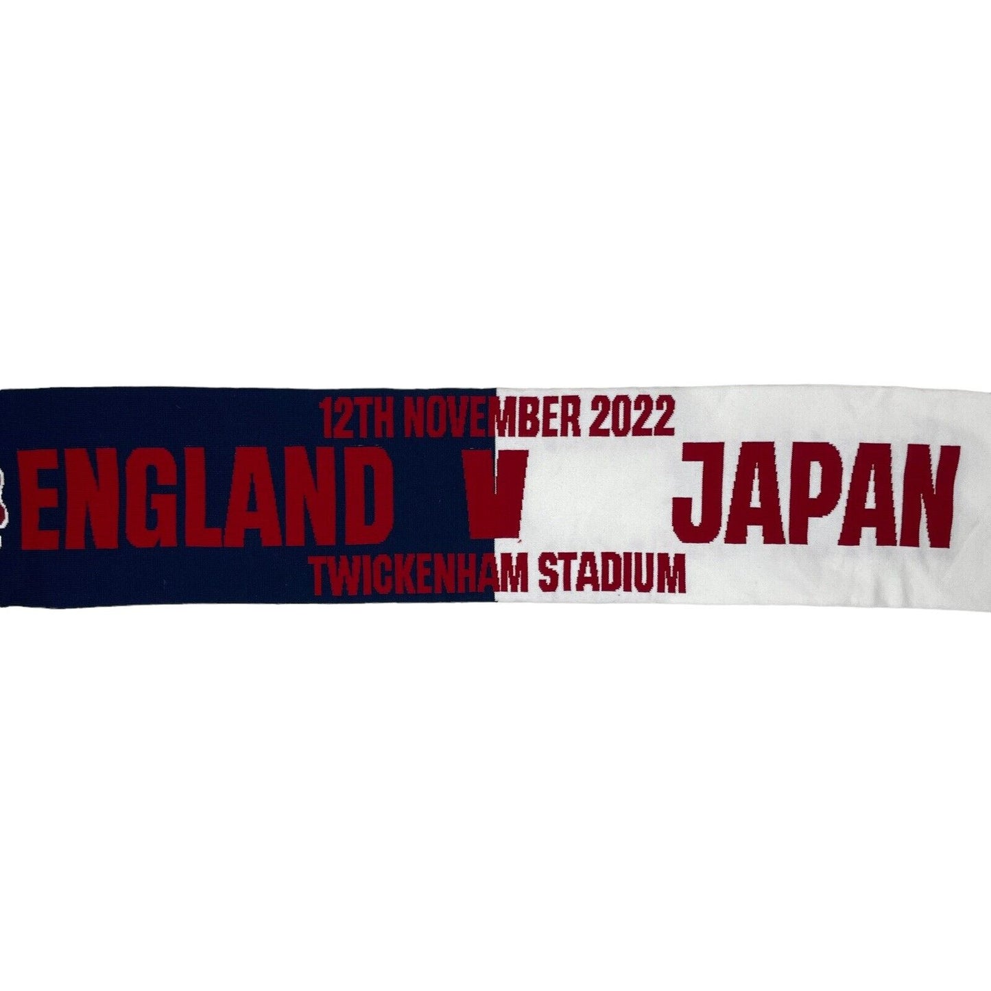 2022 Autumn Nations Cup Scarf England vs Japan OSFA Rugby Memorabilia