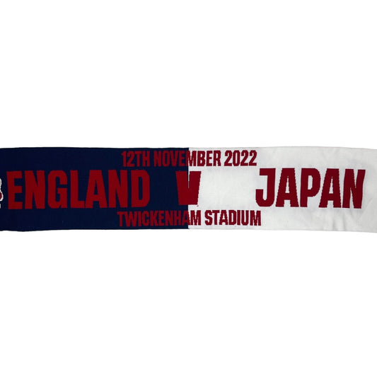 2022 Autumn Nations Cup Scarf England vs Japan OSFA Rugby Memorabilia