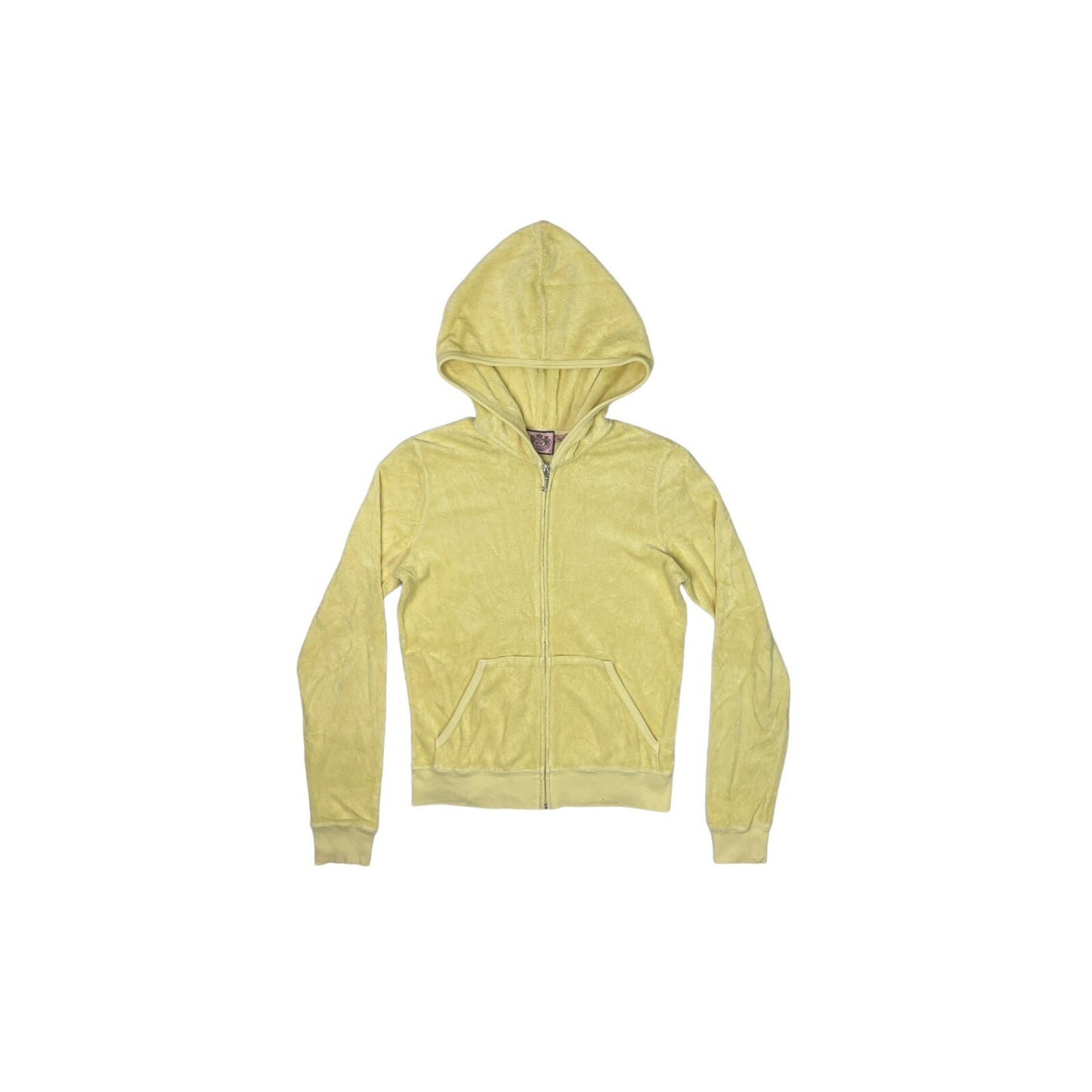 Vintage y2k Juicy Couture Yellow Hoodie Women's Medium Made In USA Juicy Splendour Rare