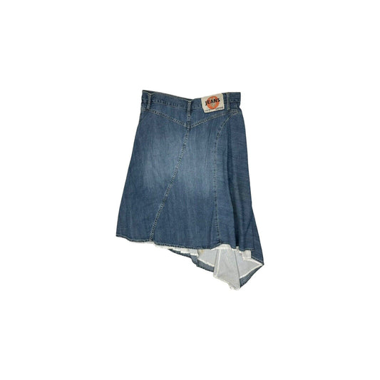 Vintage Michiko Koshino Denim Skirt Asymmetrical 29w Made In Italy