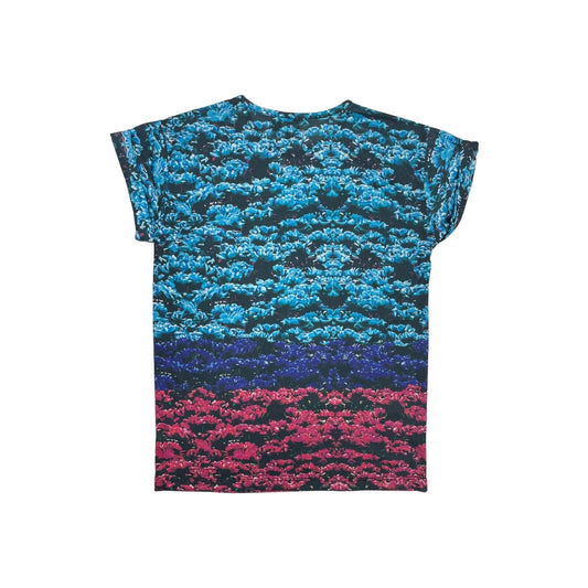 Mary Katrantzou x Topshop Blue Pink Top Womens S/M All Over Graphic Print 2012