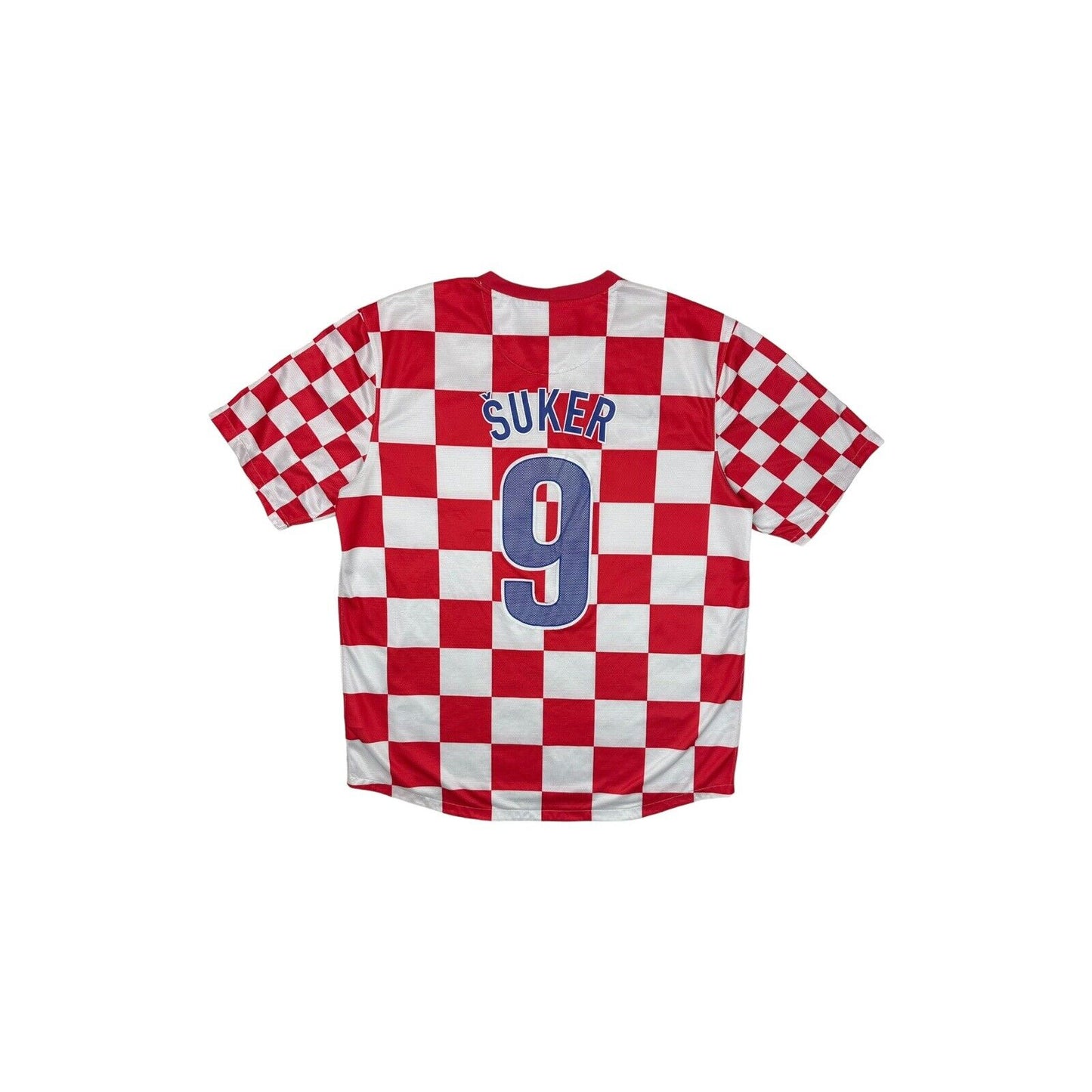 2012-2014 Croatia Nike Football Shirt Mens XL  White And Red Šuker 9