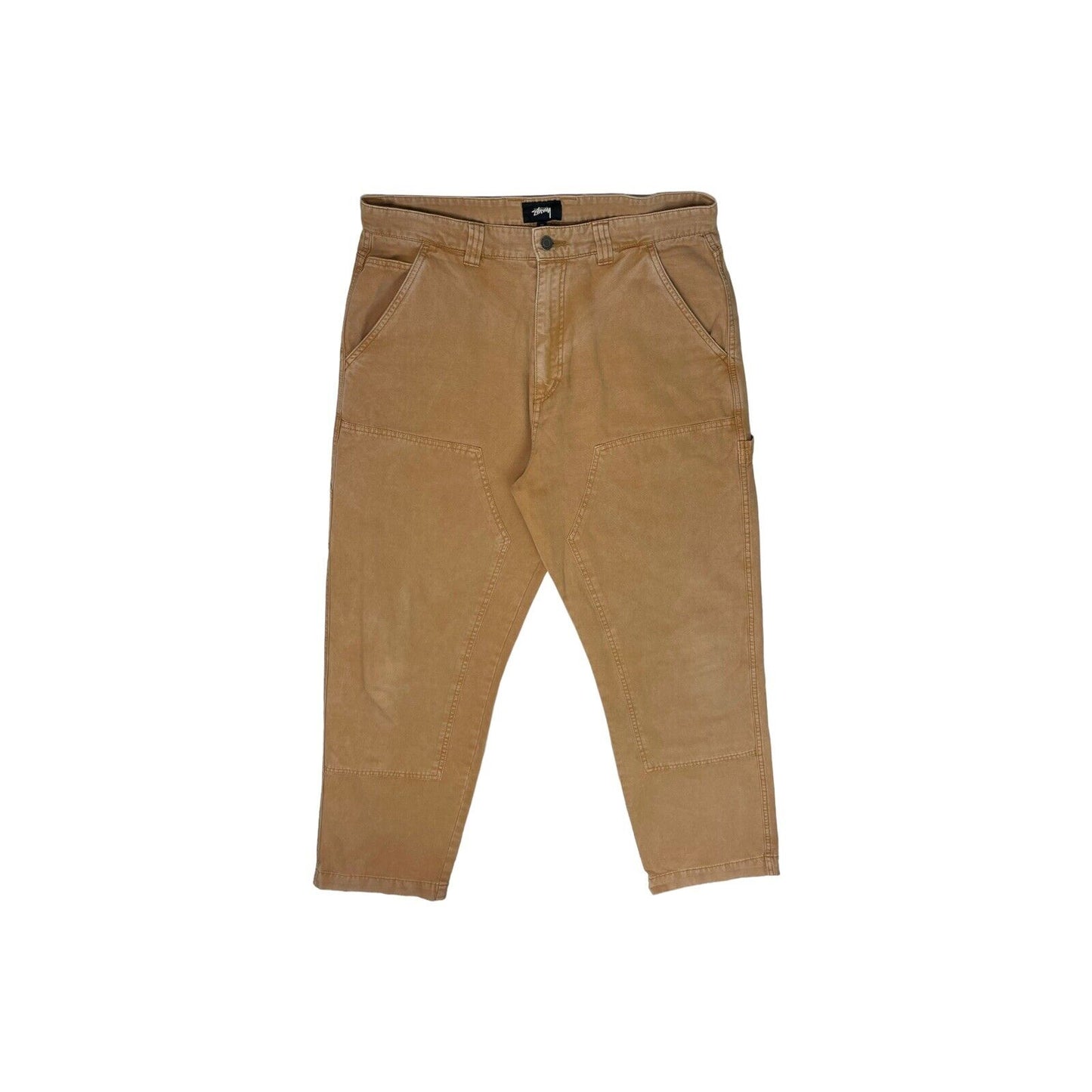 Stussy Washed Canvas Work Pant Gold Brown Mens 32w 29l