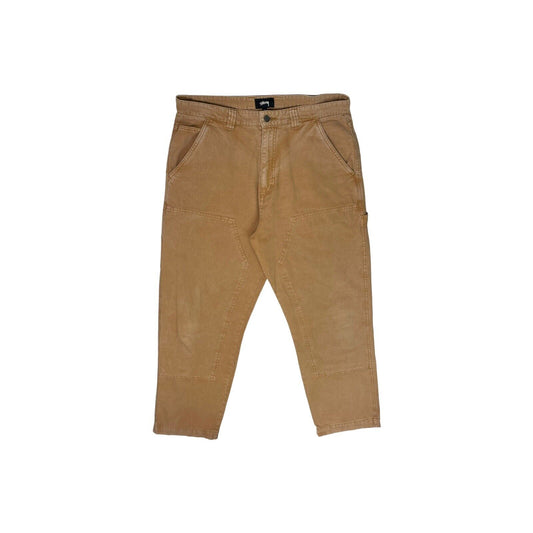 Stussy Washed Canvas Work Pant Gold Brown Mens 32w 29l