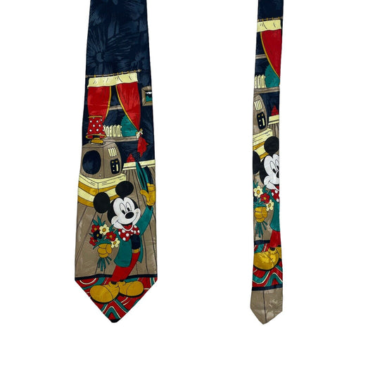 Vintage Disney Tie Mickey Mouse Navy Blue 90’s