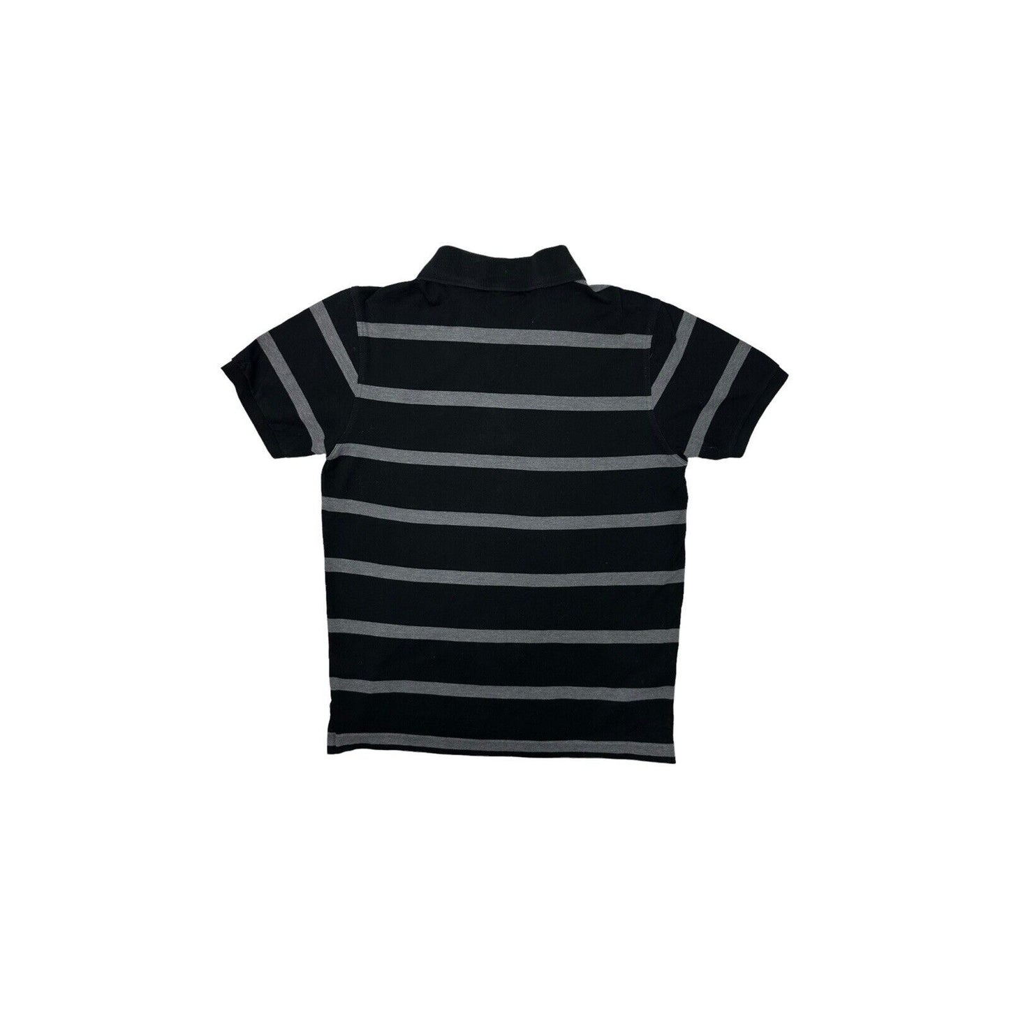 Paul & Shark Polo Shirt Striped Black And Grey Mens Slim Medium